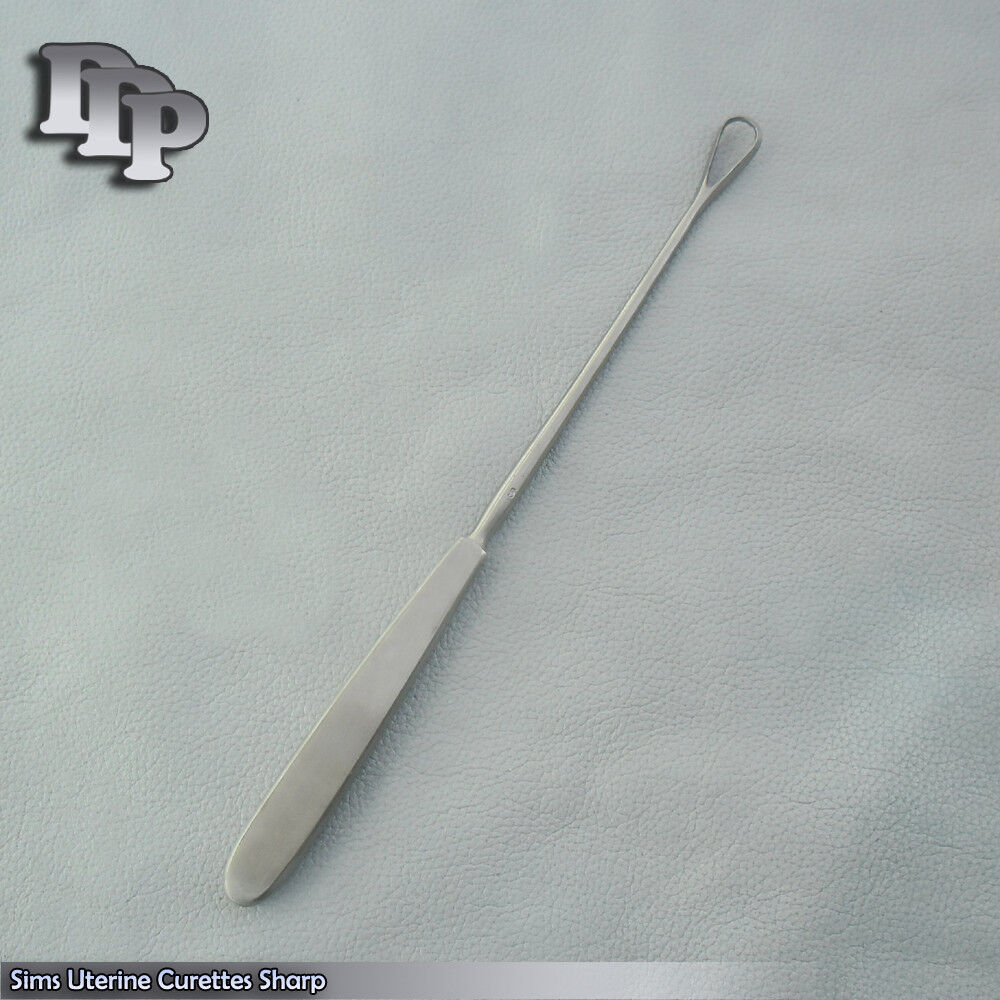 Sims-Uterine-Curettes-10-2-Sharp-Blade-Surgical-Gynecoloy-Instruments-111328636552