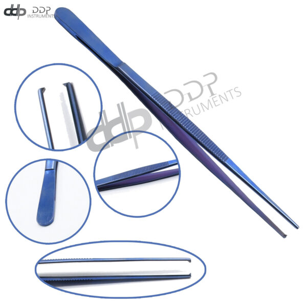 Thumb Tissue Tweezer 8'' Teeth 1x2 Titanium Surgical Dental Instruments T.T-190