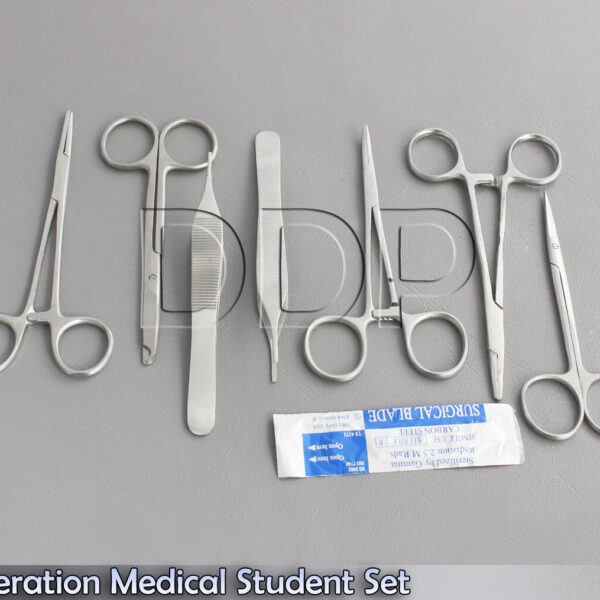 10 PCS SUTURE MEDICAL STUDENT SURGICAL INSTRUMENTS KIT+5 BLADES#15