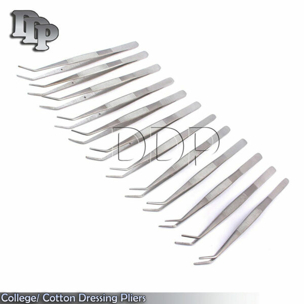 12 College/ Cotton Dressing Pliers 6"Dental Instruments
