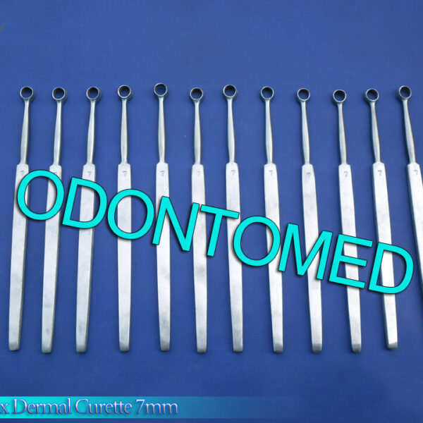 12 Fox Dermal Curette 7mm Surgical Dermatology Instruments