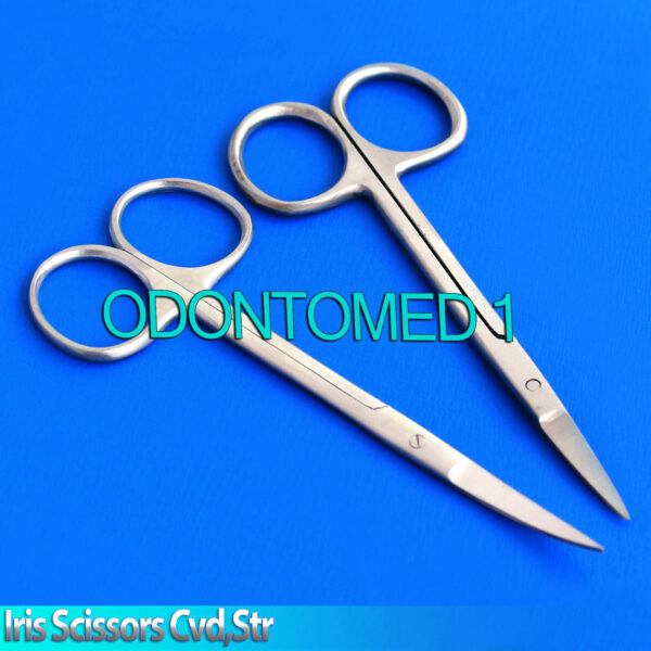 12 Iris Eye Scissors 4" - 6 Straight / 6 Curved Surgical Dental Scissors