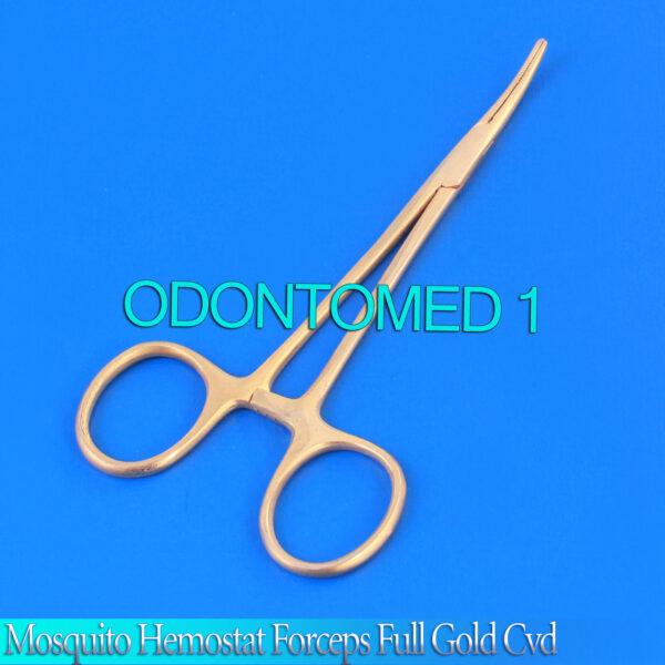 12 Pcs 5" Hemostat Mosquito Forceps Full Gold Surgical Instrument ( Curved )