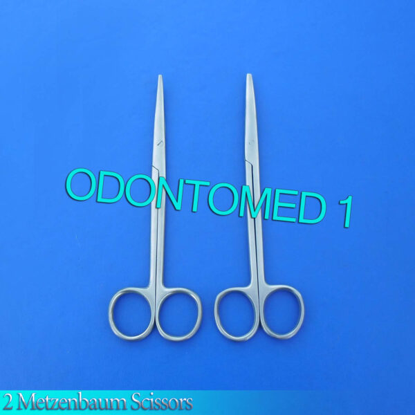2 Metzenbaum Scissors 12" Straight+Curved Surgical Instruments