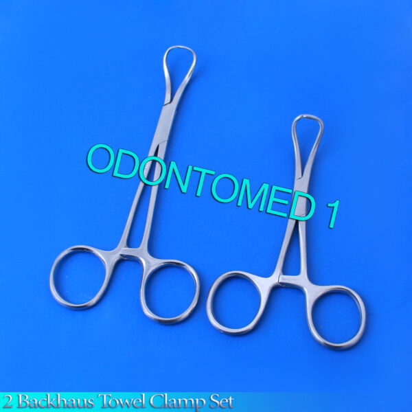 2 Pc O.r Grade Backhaus Towel Clamp 3.5" + 5.25" Satin