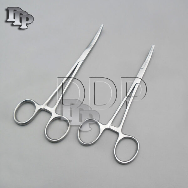 2 Pieces Kelly Hemostat Forceps Curved 5.5"& 6.5" Surgical Instruments
