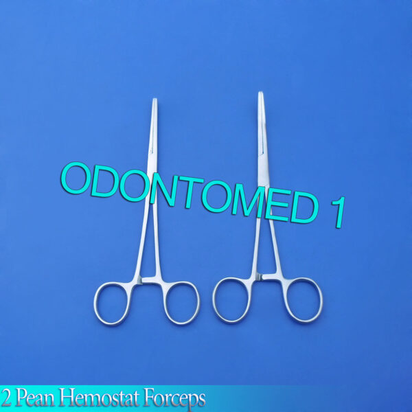 2 Rochester Pean Hemostat Forceps 5.5" Straight+Curved Surgical Instruments