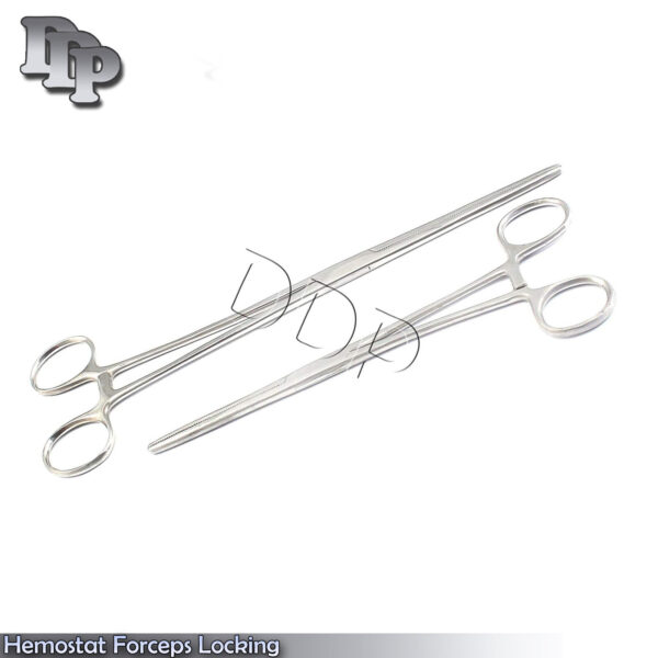 2pc 8" and 10" Straight Locking Hemostat/Forceps/Clamps Set Surgical Instruments