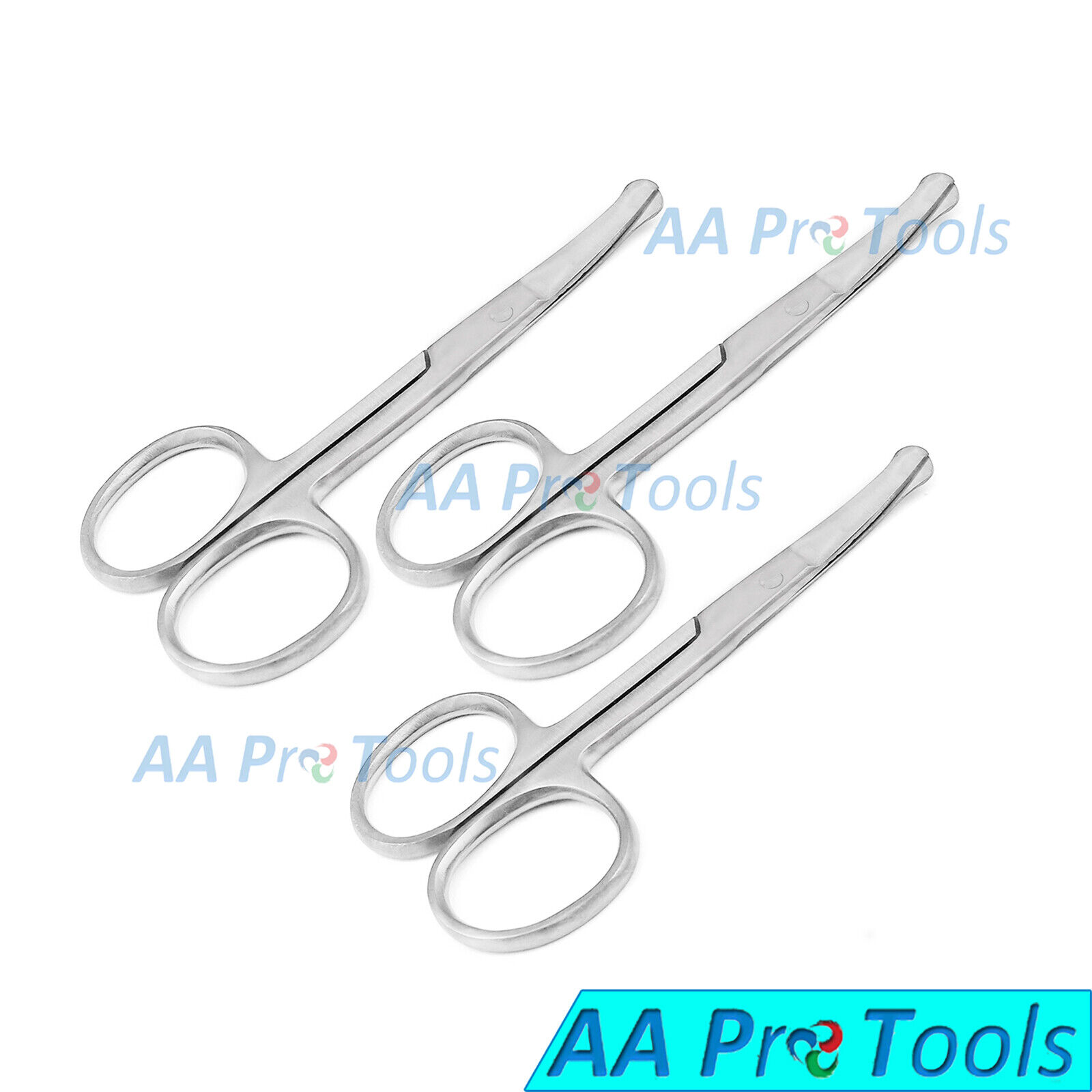 3-Safety-Scissors-Mustache-Nose-Ear-Hair-Pet-Grooming-Manicure-35-Curved-254966484263