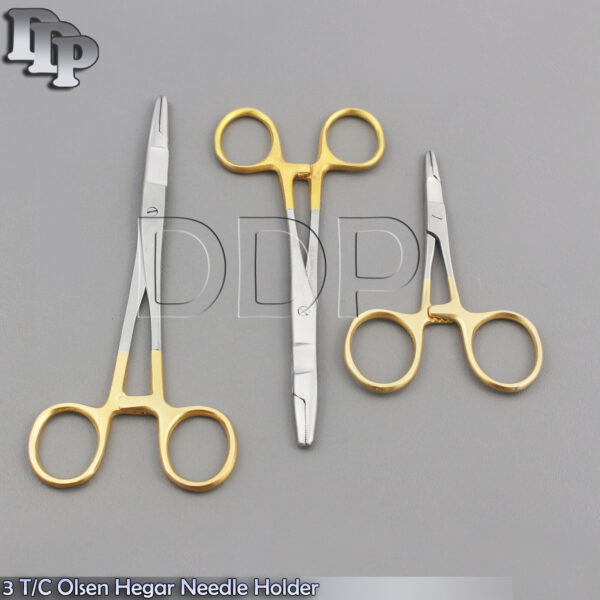 3 T/C O.R GRADE OLSEN HEGAR NEEDLE HOLDER 5.5"+6.5"+7.5" TUNGSTEN CARBIDE INSERT