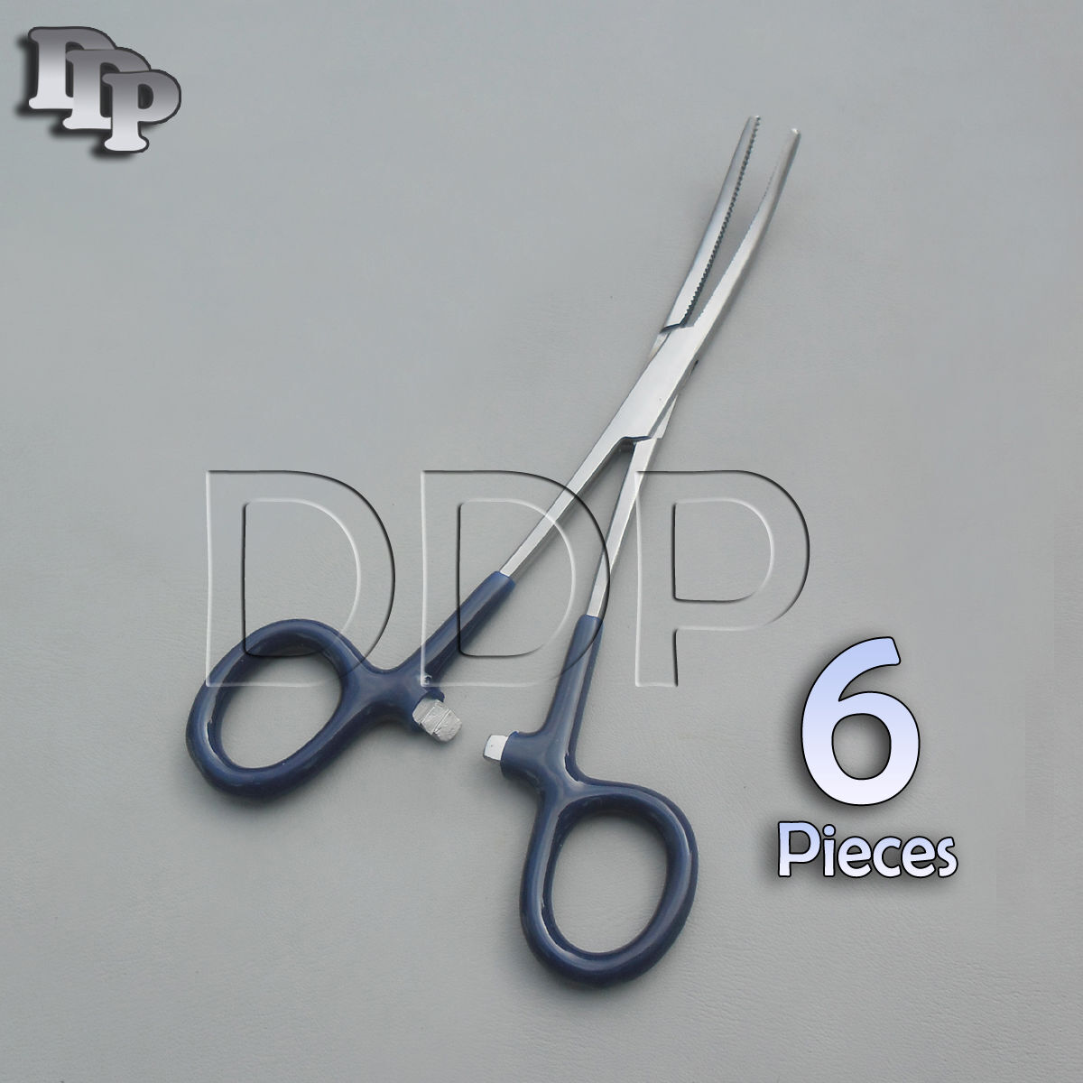 6-Hemostat-Pean-Forceps-Surgical-Instruments-Blue-Dep-Handle-55-Curved-371249373593