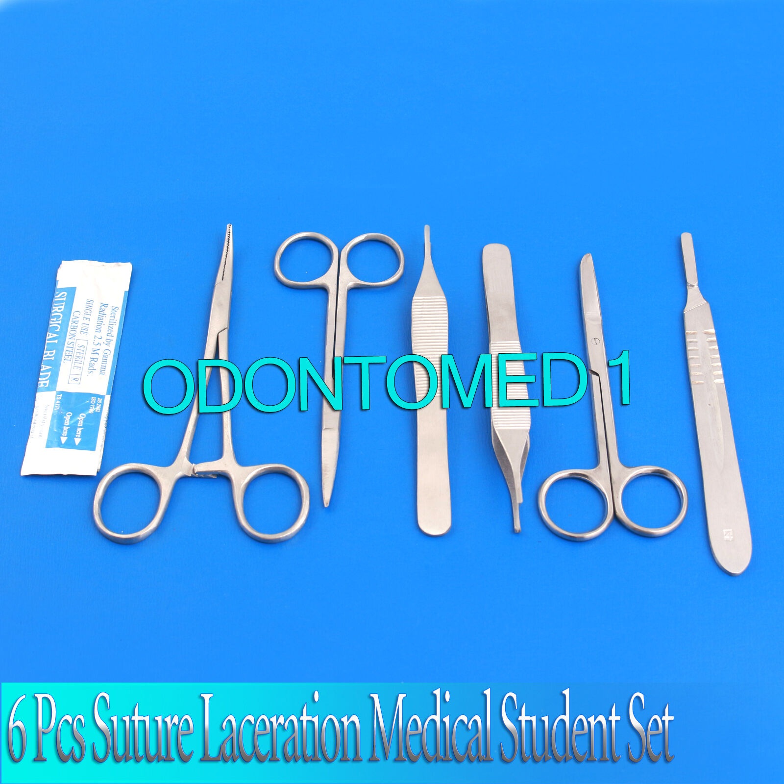 6-PCS-SUTURE-MEDICAL-STUDENT-SURGICAL-INSTRUMENTS-SET-KIT5-BLADE-24-112065744363
