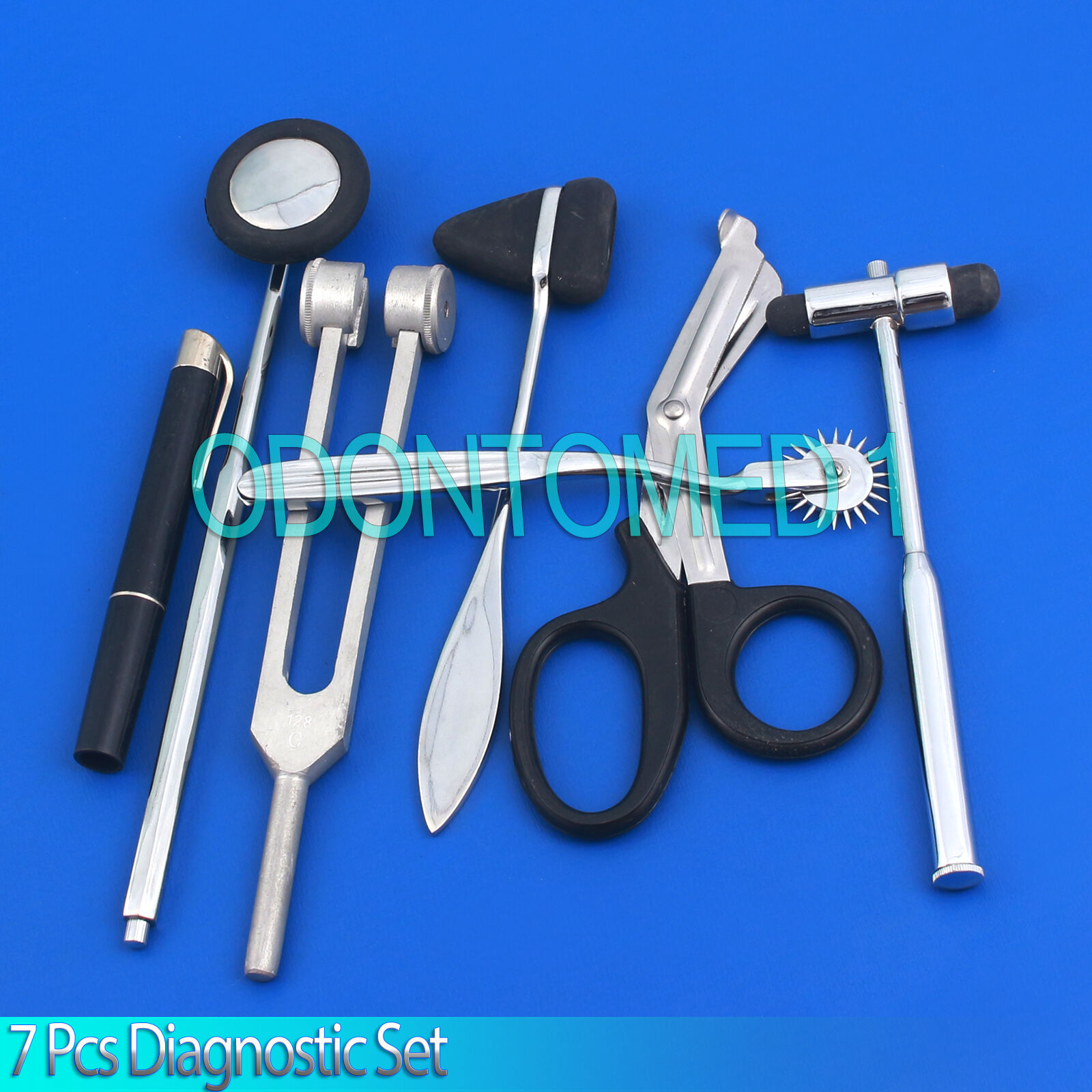 7-Pcs-Neurological-Percussion-Reflex-Taylor-Buck-Hammer-Pinwheel-Diagnos-Ds-1174-122370022363