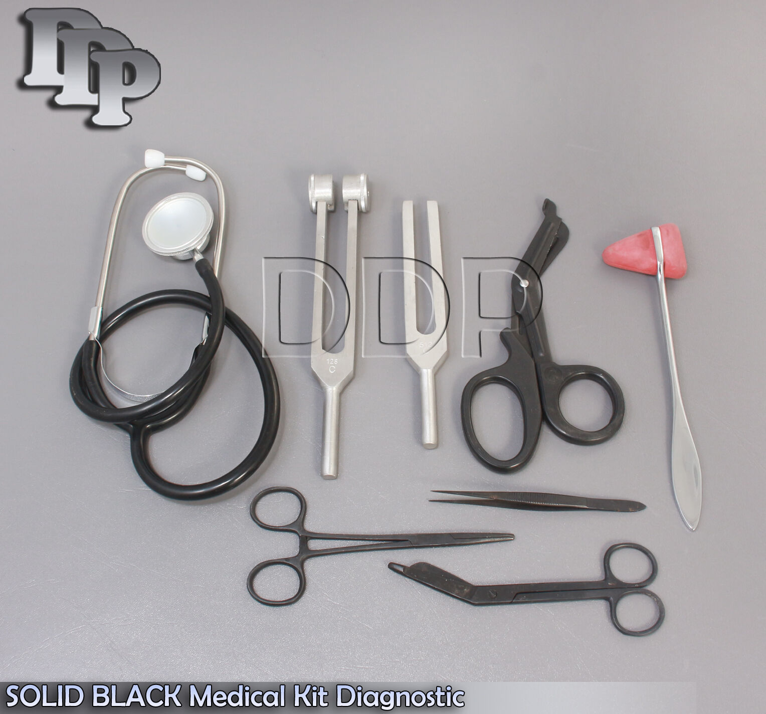 9-Piece-BLACK-Medical-Kit-Diagnostic-EMT-Nursing-Surgical-EMS-Student-Paramedic-121840175643