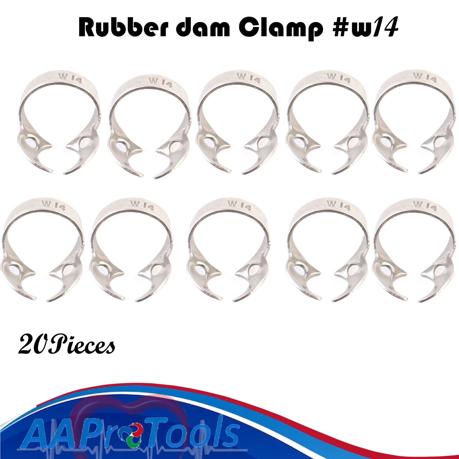 AA-Pro-20-Universal-Dental-Endodontic-Rubber-Dam-Clamp-W14-Surgical-Instrument-256064099713