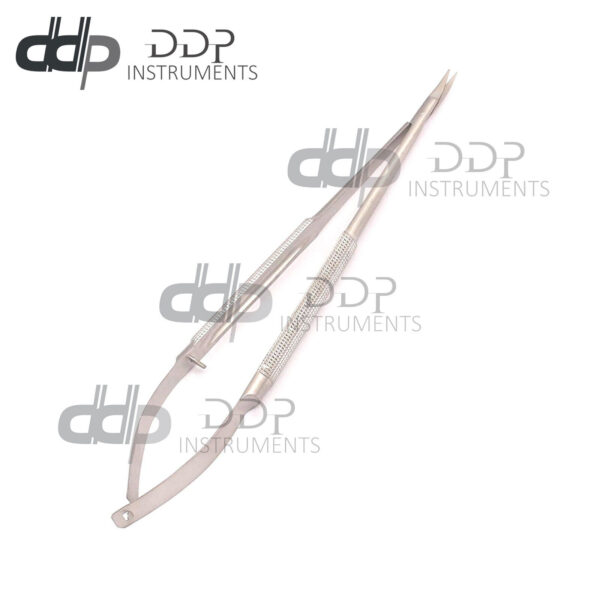 CASTROVIEJO Scissors 4.5''Curved Round Handle