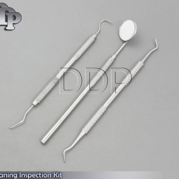 Dental Explorer, Mouth Mirror Handle With Mirror Teeth Cleaning Inspection Kit