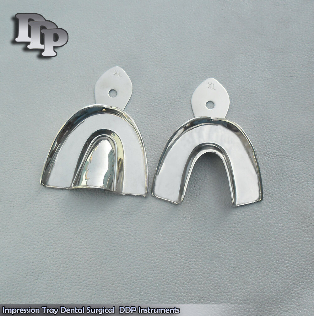 Dental-Impression-Trays-Solid-Set-Of-2-pcs-XL-Size-Surgical-Instruments-111235710143