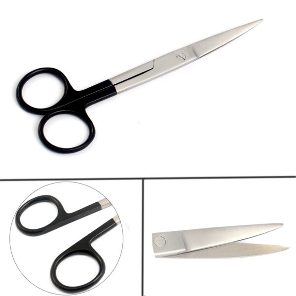 Dissecting Operating Scissors 5.5'' Sharp/Sharp Curved Color Handle (Black)