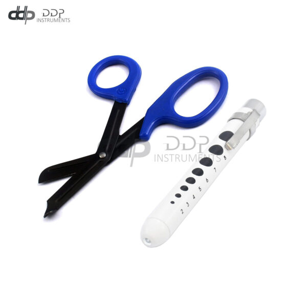 EMT MEDICAL BANDAGE SCISSORS EMT SHEARS 7.5" + PENLIGHT PREMIUM PARAMEDIC TOOLS