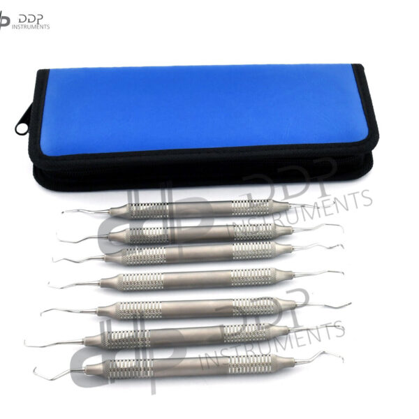 Gracey Curettes Hollow Handle Double Ended Dental Instruments Kit of 7 DN-2291