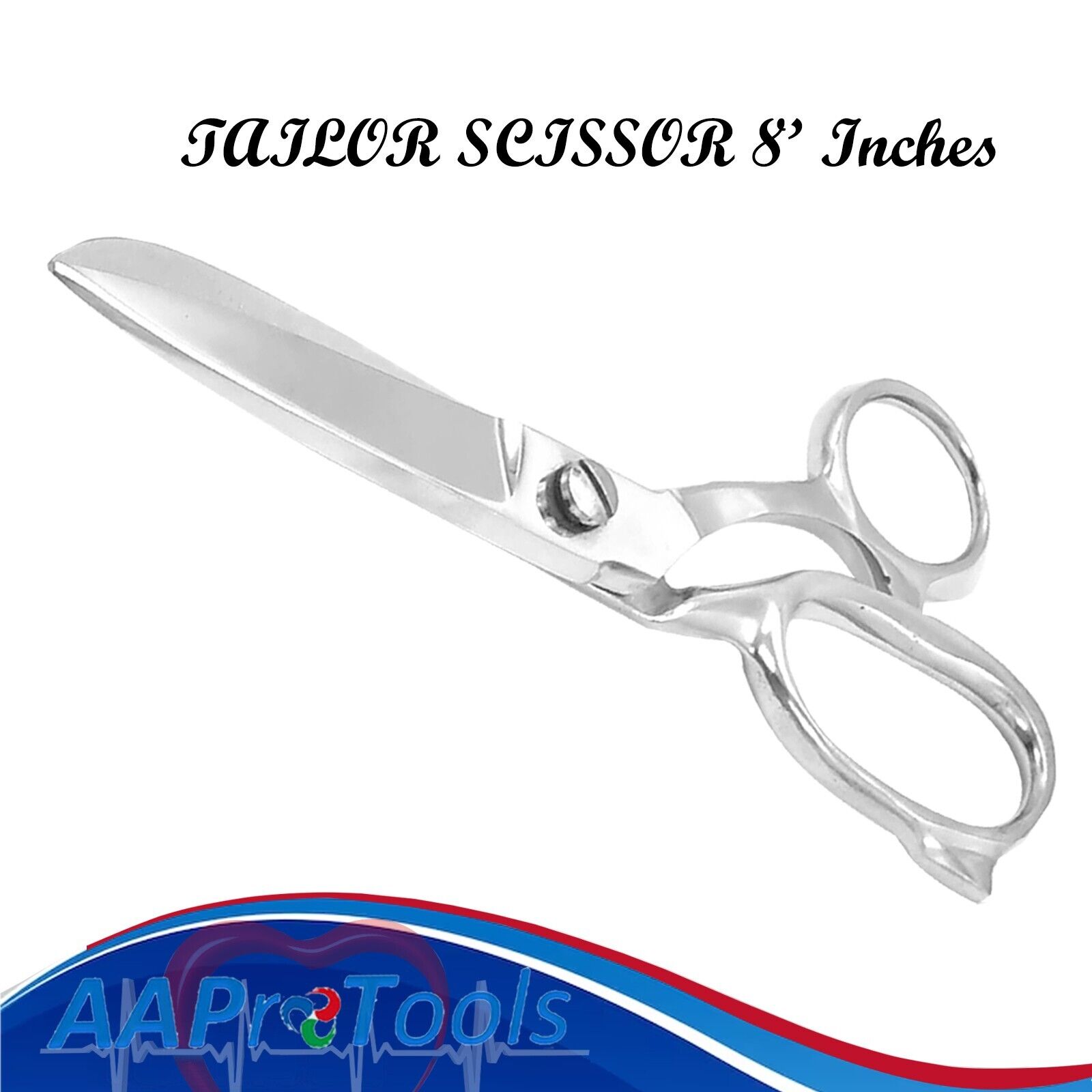 HEAVY-DUTY-8-UPHOLSTERY-TAILORS-SCISSORS-FABRIC-DRESSMAKING-SHEARS-SILVER-255036629613