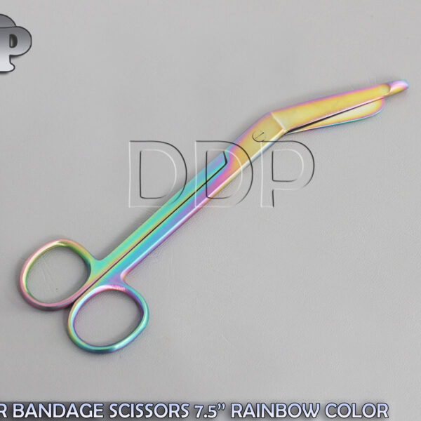 LISTER BANDAGE SCISSORS 7.5'' MULTI COLOR RAINBOW COLOR SURGICAL INSTRUMENTS