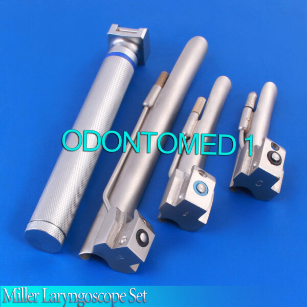 Laryngoscope Small Handle Aa + 3 Miller Blade #0 + 1 + 2 Ent Anesthesia Ls-3048