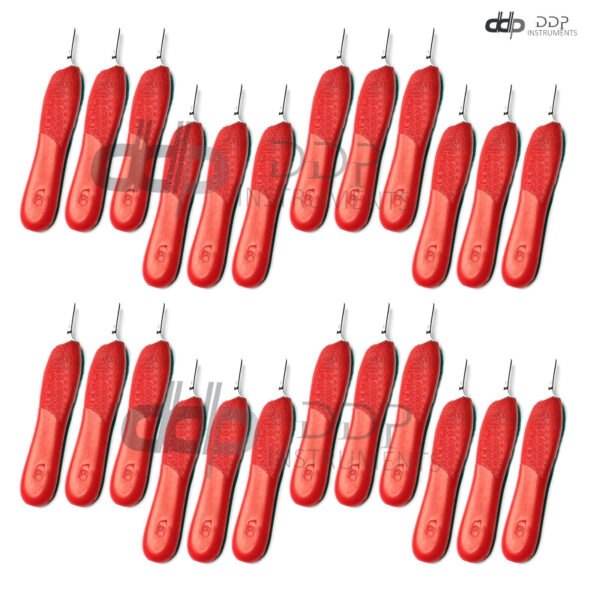 Lot Of 24 Pcs Scalpel Handle Plastic #6 with Red Color Surgical Instruments