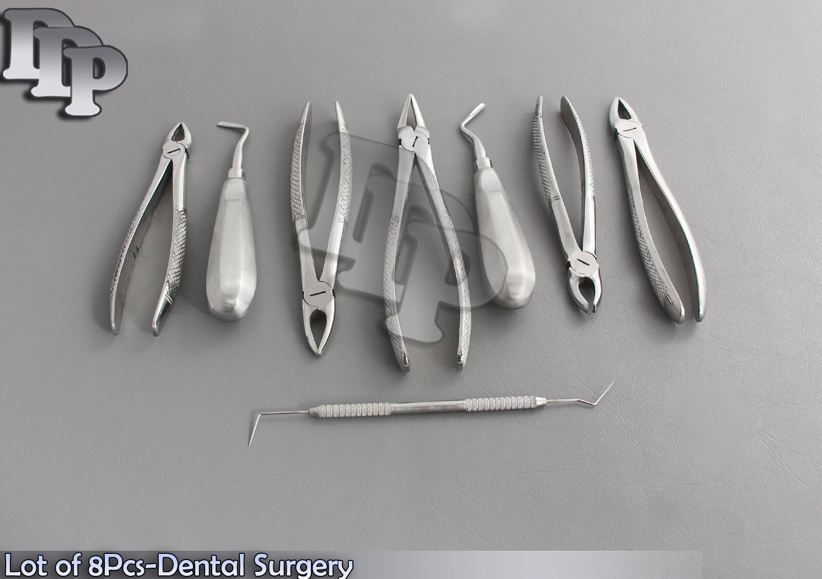 Lot-of-8Pcs-Dental-Surgery-ExtractingElevatorsExplorer-Instruments-SET-Kit-371574660203