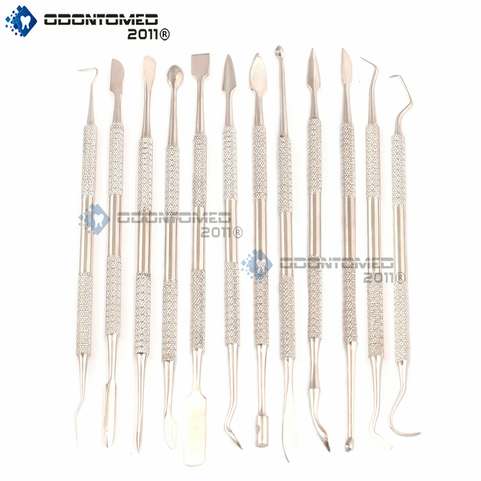 New-12pc-Denal-Picks-Probe-Wax-Carver-Set-Stainless-Steel-132014455313