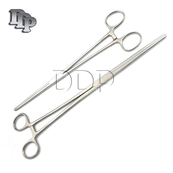 New 2pc Set 12'' + 16'' Straight Hemostat Forceps Locking Clamps Stainless Steel