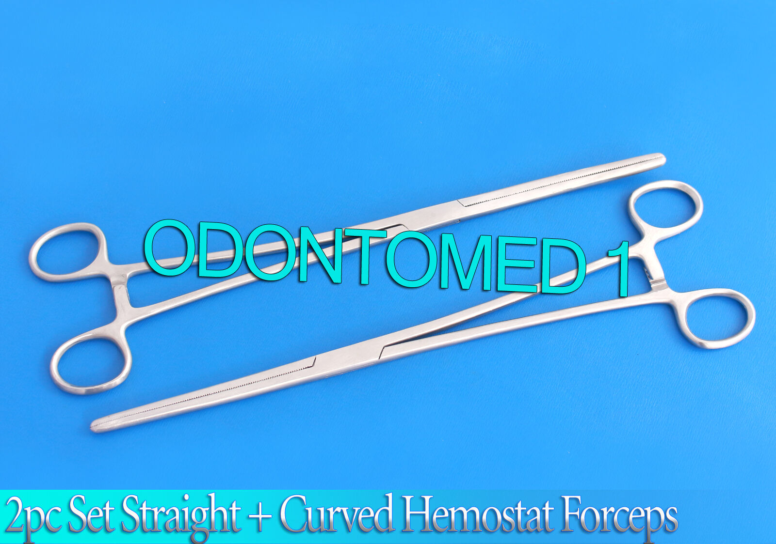 New-2pc-Set-8-Straight-Curved-Hemostat-Forceps-Locking-Clamps-Stainless-121934318013