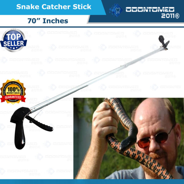 ODM 70" Snake Catcher Stick - Rattlesnake Catcher & Grabber Stainless Steel