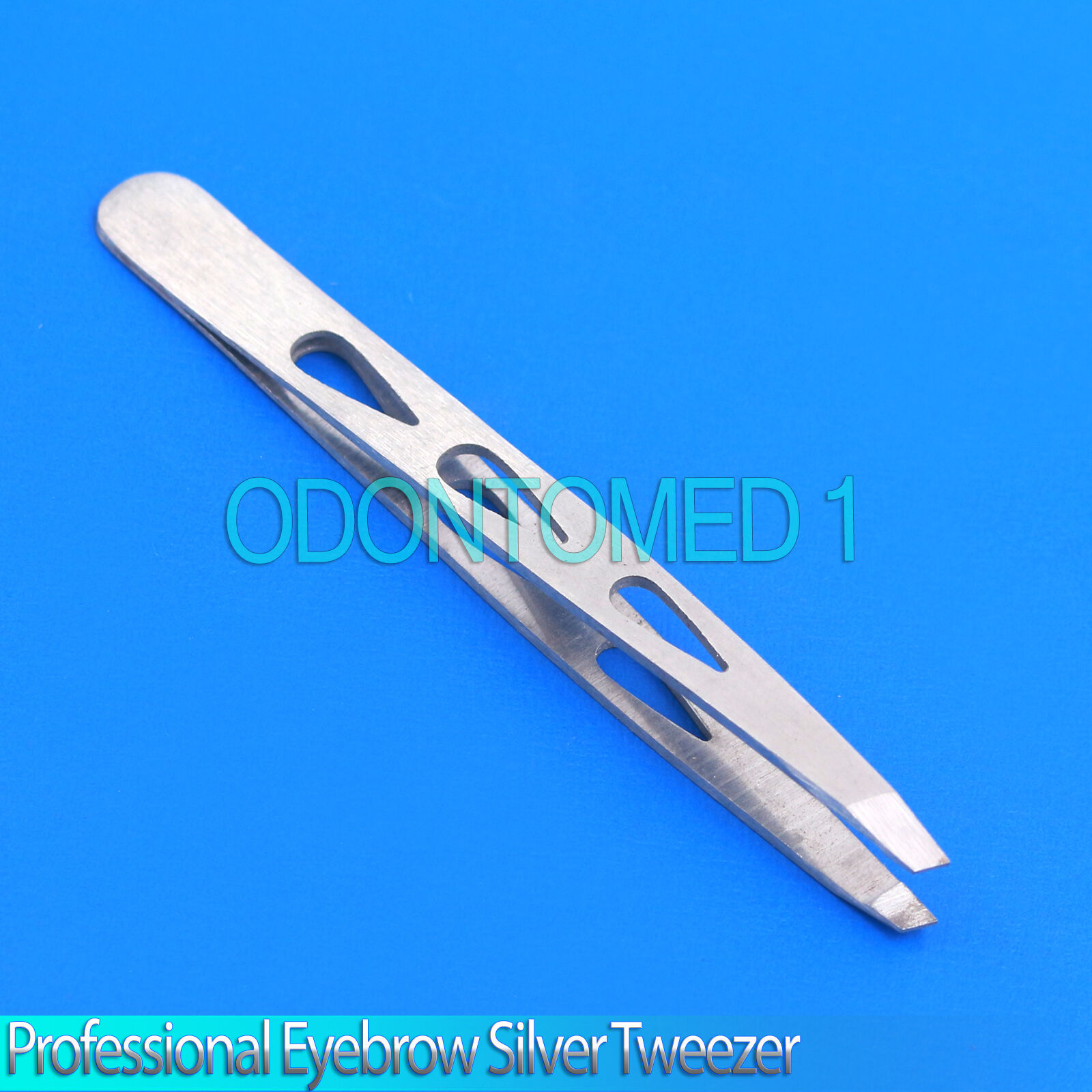 Professional-Eyebrow-Silver-Tweezer-Hair-Beauty-Slanted-Stainless-Steel-Tip-132012171323