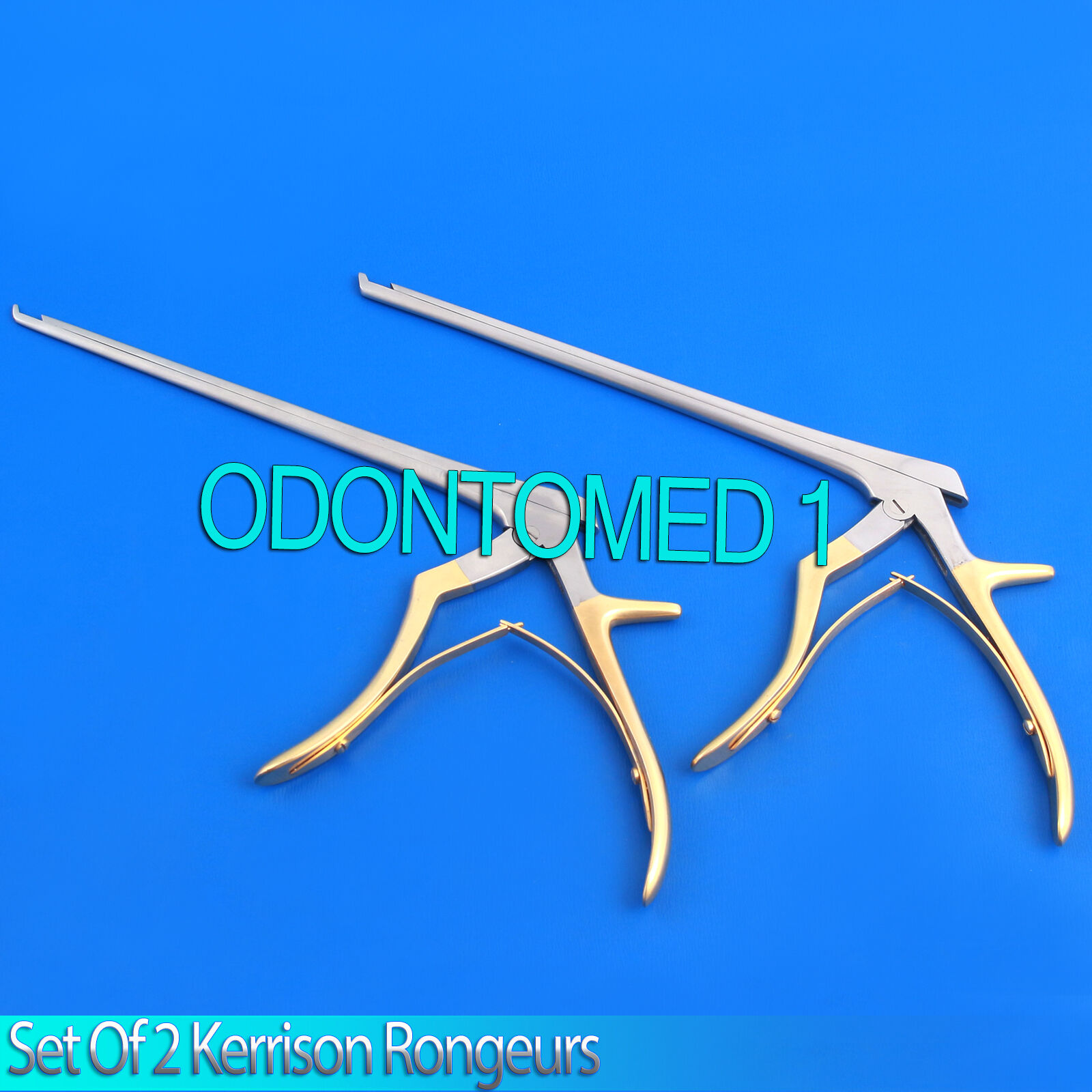 Set-Of-2-Kerrison-Rongeur-7-Shaft-2mm-3mm-45-Up-Bite-Gold-Handle-Orthopedic-112224488843-3
