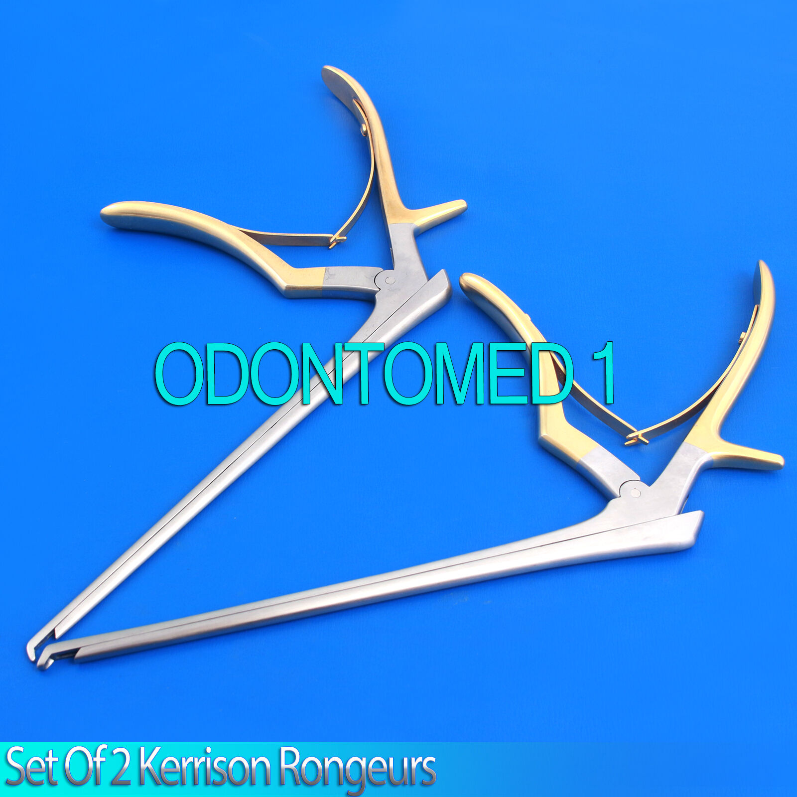 Set-Of-2-Kerrison-Rongeur-7-Shaft-2mm-3mm-45-Up-Bite-Gold-Handle-Orthopedic-112224488843-4