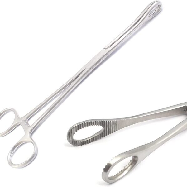 Surgical Veterinary Foerster Sponge Straight Forceps 8'' Serrated Jaws Tools