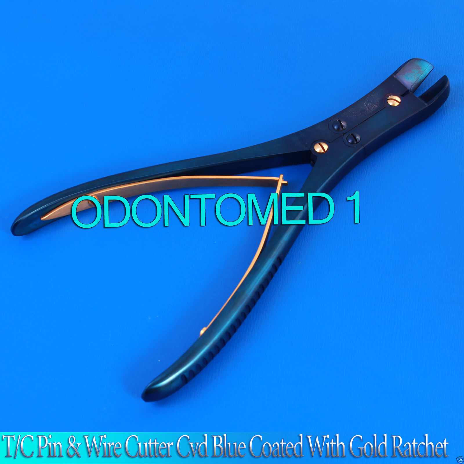 T-C-PIN-WIRE-Cutter-8-Cvd-Blue-Coated-Gold-Ratchet-Orthopedic-Surgical-132010834643