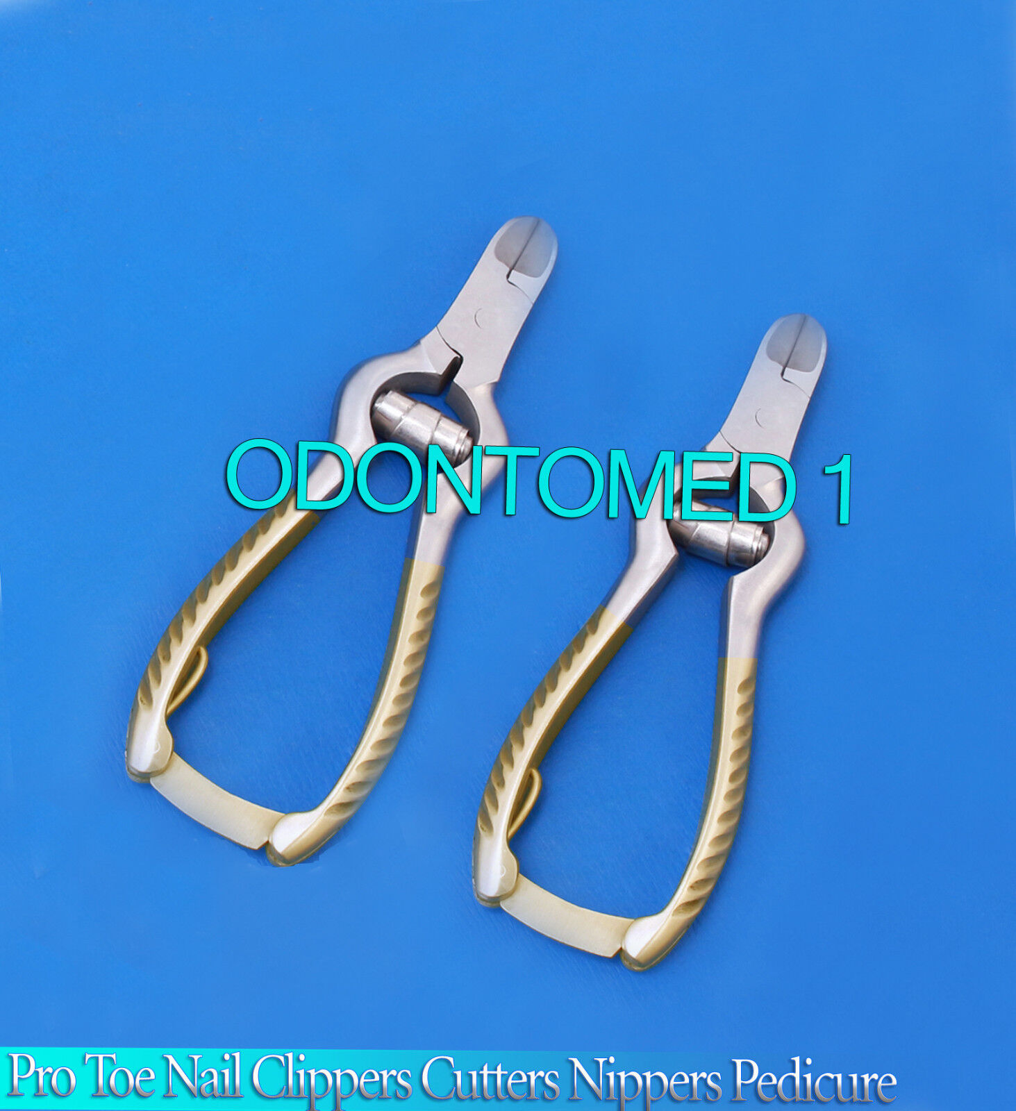 Toe-Nail-Cutters-Nippers-Clippers-Chiropody-Podiatry-2-Pcs-Gold-Plated-131519557433