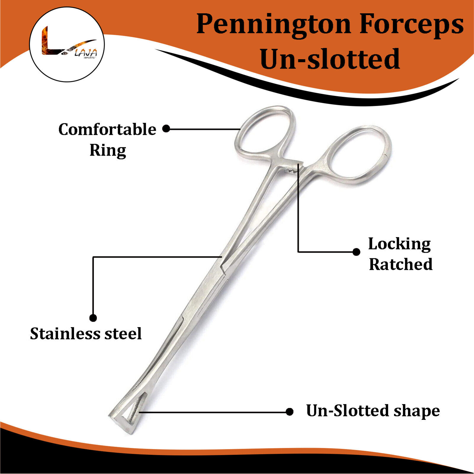 1-Pennington-Forceps-6-Body-Piercing-Instruments-Stainless-Steel-274835197464-3