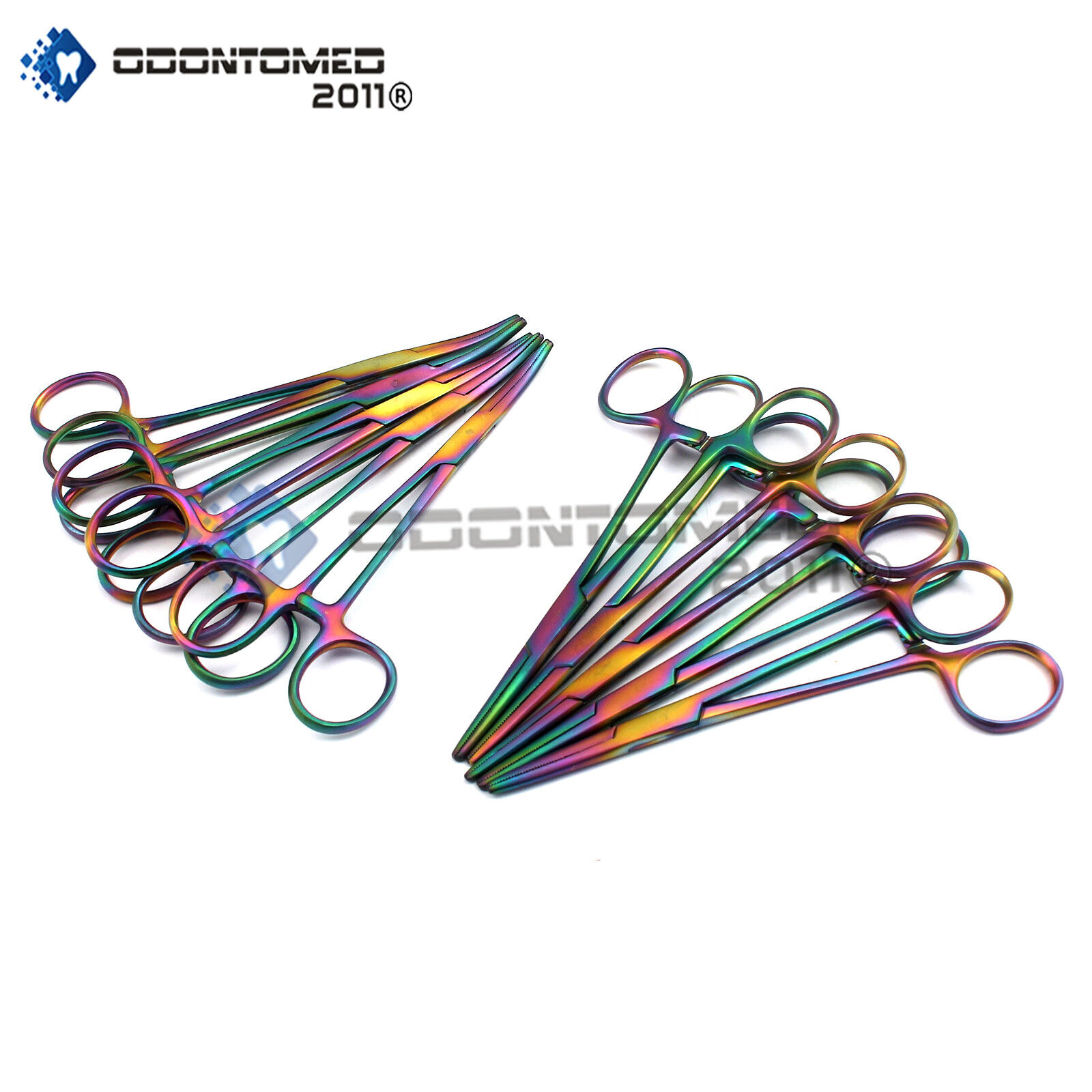 10-Assorted-Kelly-Locking-Hemostat-Forceps-55-Str-Cvd-Multi-Color-Rainbow-134297273264
