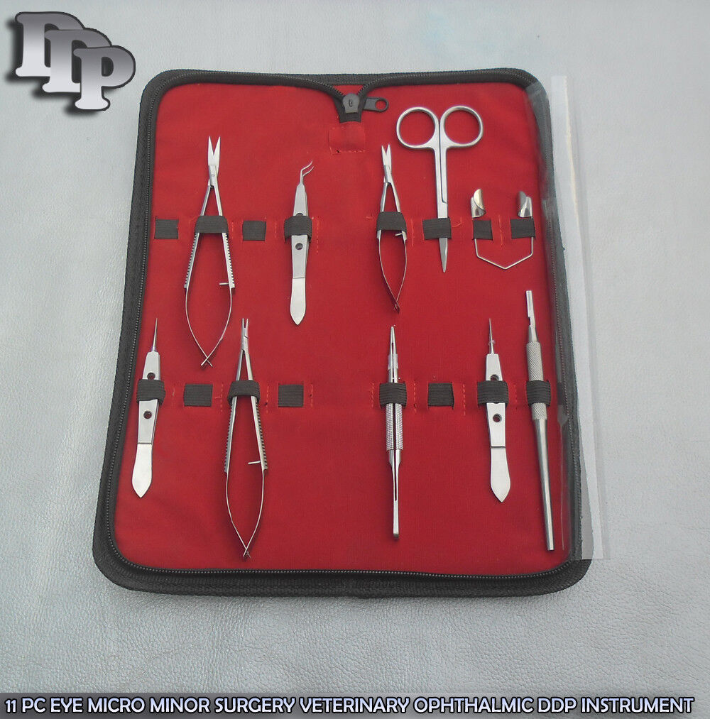 11-PC-EYE-MICRO-MINOR-SURGERY-VETERINARY-OPHTHALMIC-DDP-INSTRUMENTS-111269248784