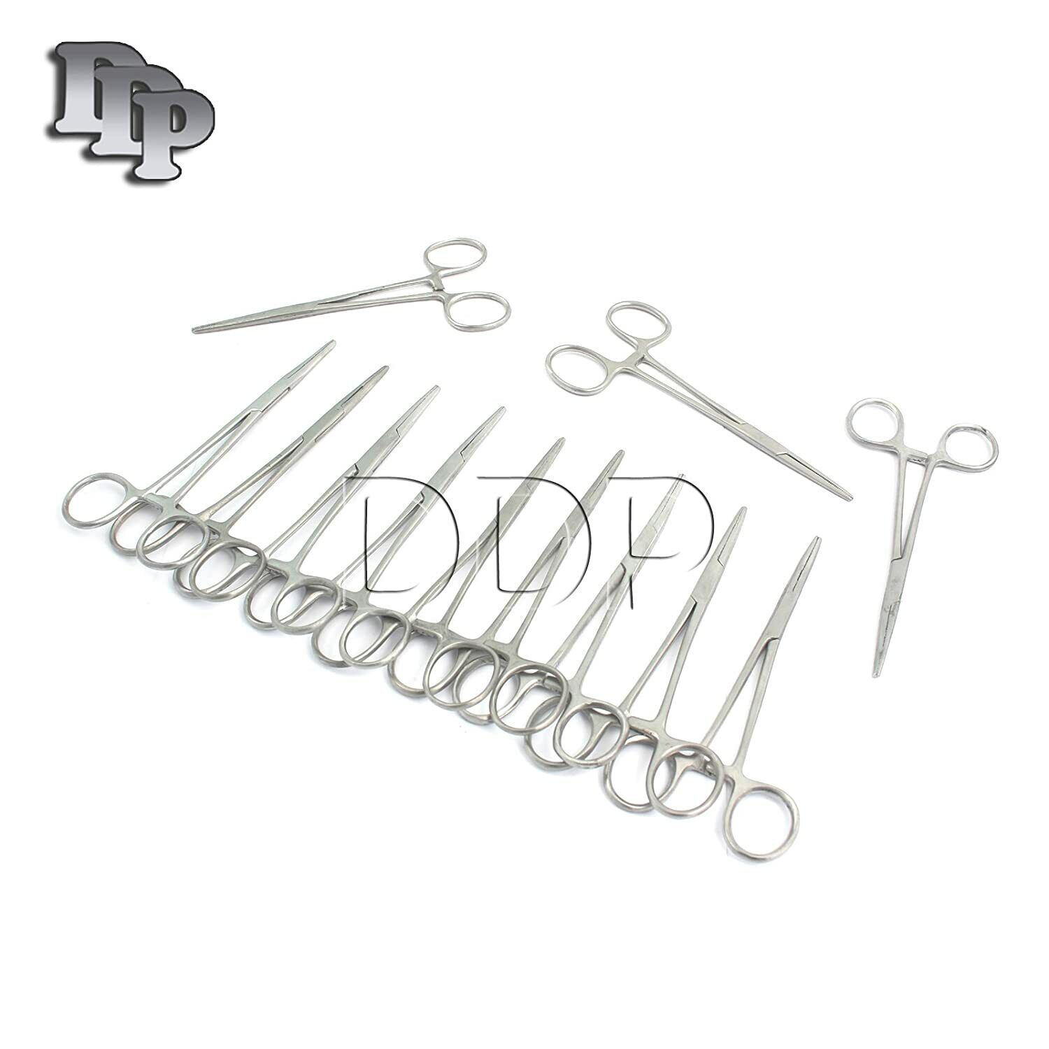 12-OR-Grade-Kelly-Forceps-55-Straight-Surgical-Dental-Instruments-EXCELLENT-122965347104