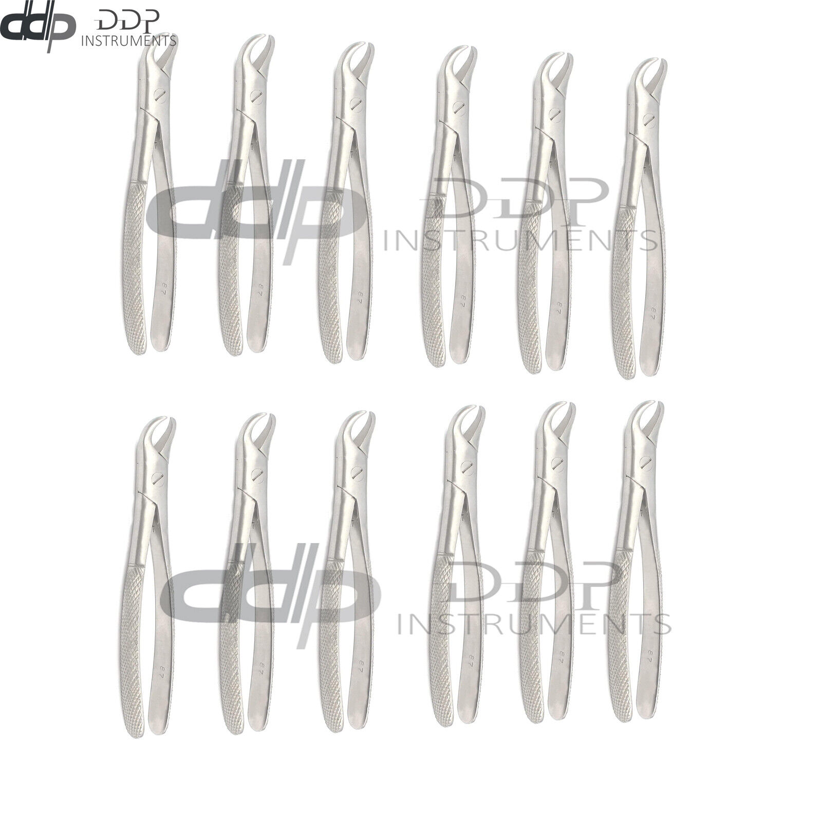 12-Pieces-Extracting-Dental-forceps-English-Pattern-Fig-87-Stainless-Steel-373501976154