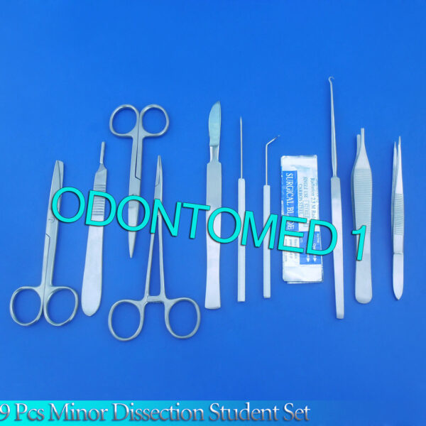 19 PC MINOR DISSECTION STUDENT SET SURGICAL VETERINARY DS-742