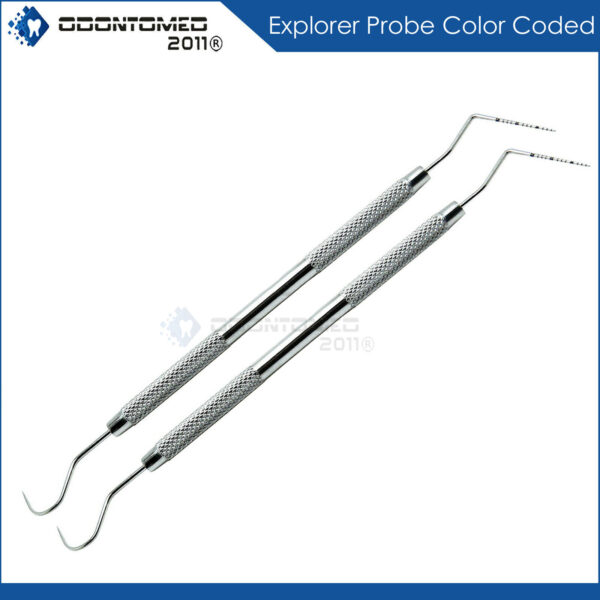 2 Dental Williams Explorer UNC 15/23 Color Coded Probe Dental Instruments