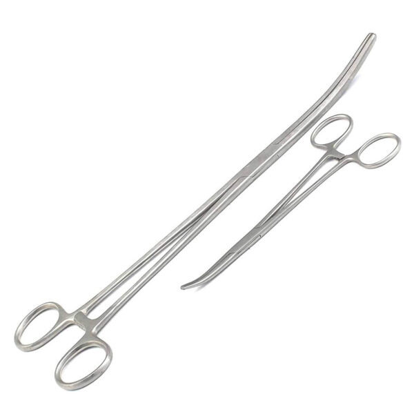 2pc Fishing Set 6" + 12" Curved Hemostat Forceps Locking Clamps Stainless