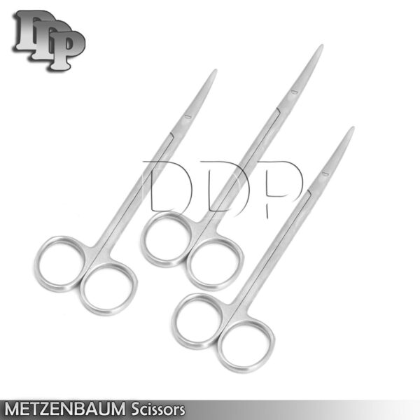 3 Pcs Surgical Veterinary Metzenbaum Scissors Curved 6" Stainless Steel Tools
