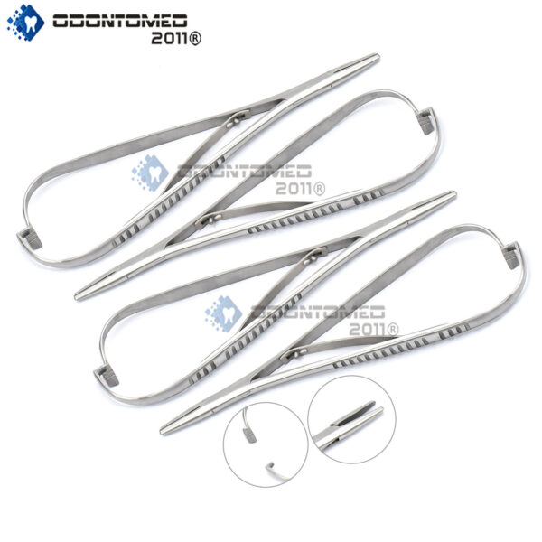 4 Pcs Mathieu Pliers 5.5'' Needle Holder Placer Ligature Forceps Ortho
